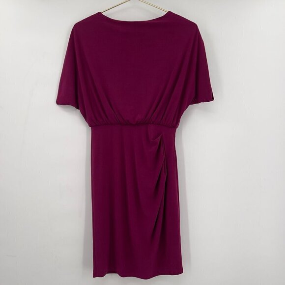 Eliza J Women's Sheath Fuchsia Ruched Side Mini Dress Size 6 - Picture 2 of 9